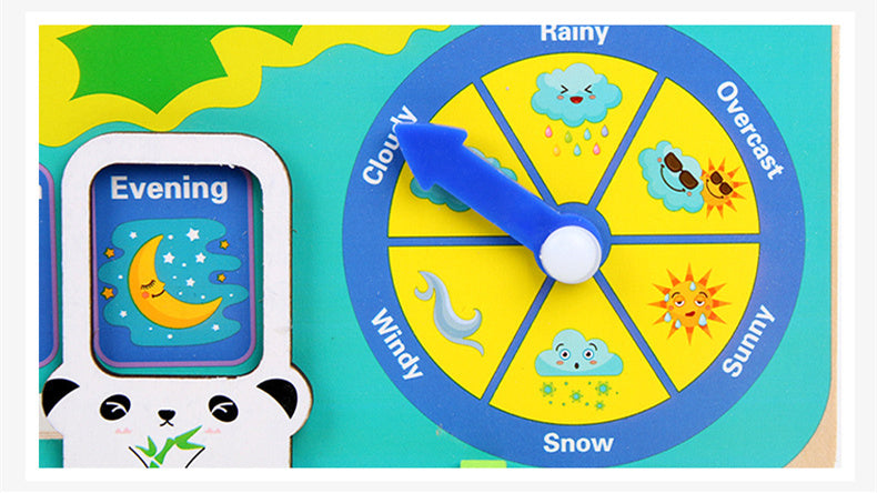 Montessori Wooden Weather & Time Cognition Calendar -  Adorable Beginnings