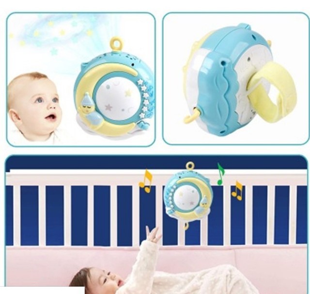 Enchanting Baby Rattles & Rotating Crib Musical Projection -  Adorable Beginnings