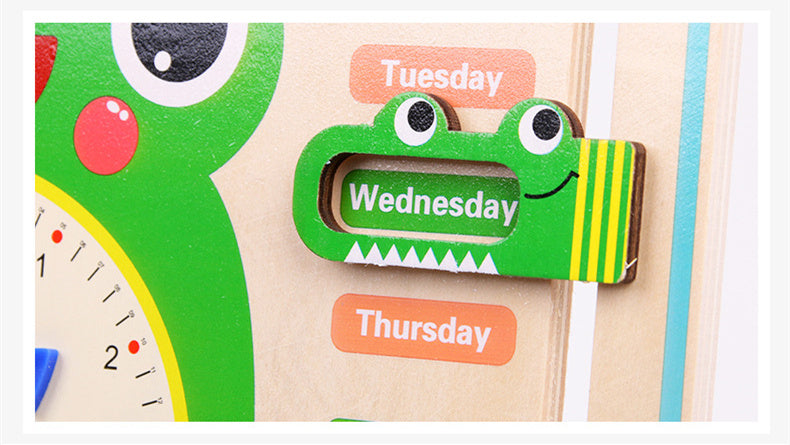 Montessori Wooden Weather & Time Cognition Calendar -  Adorable Beginnings