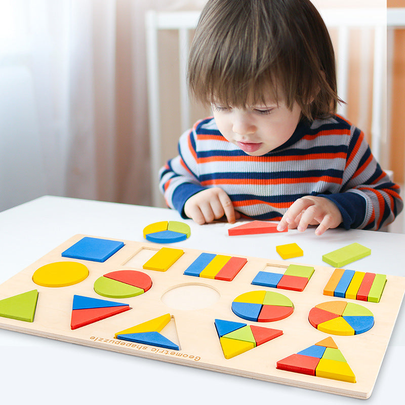 Jigsaw Geometry Montessori Puzzle Board for Early Education -  Adorable Beginnings