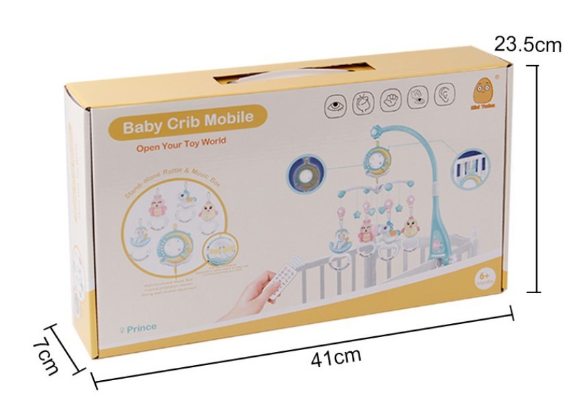 Enchanting Baby Rattles & Rotating Crib Musical Projection -  Adorable Beginnings