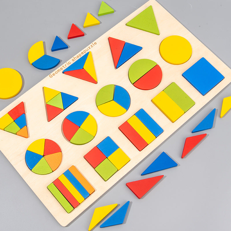 Jigsaw Geometry Montessori Puzzle Board for Early Education -  Adorable Beginnings