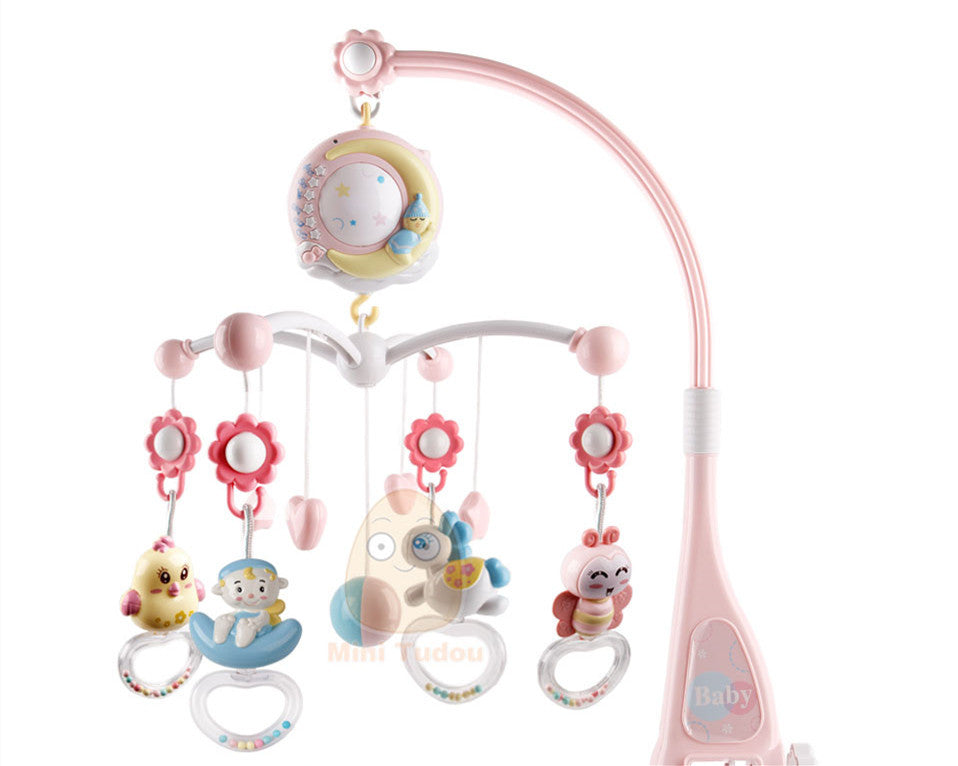 Enchanting Baby Rattles & Rotating Crib Musical Projection -  Adorable Beginnings