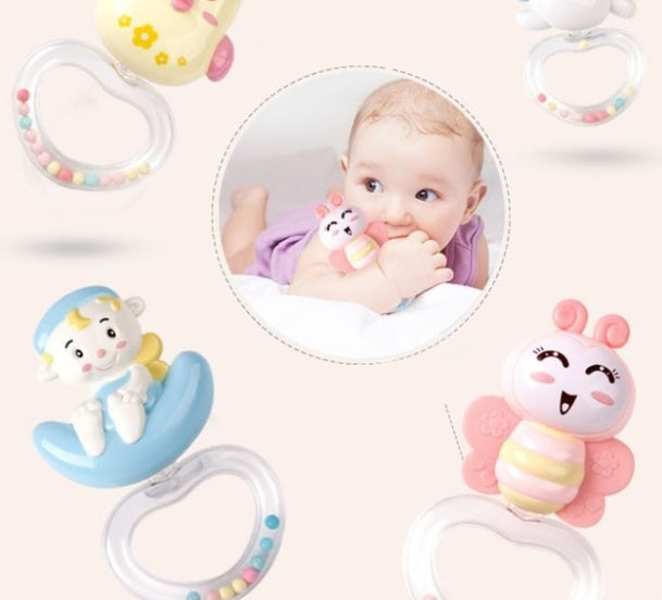 Enchanting Baby Rattles & Rotating Crib Musical Projection -  Adorable Beginnings