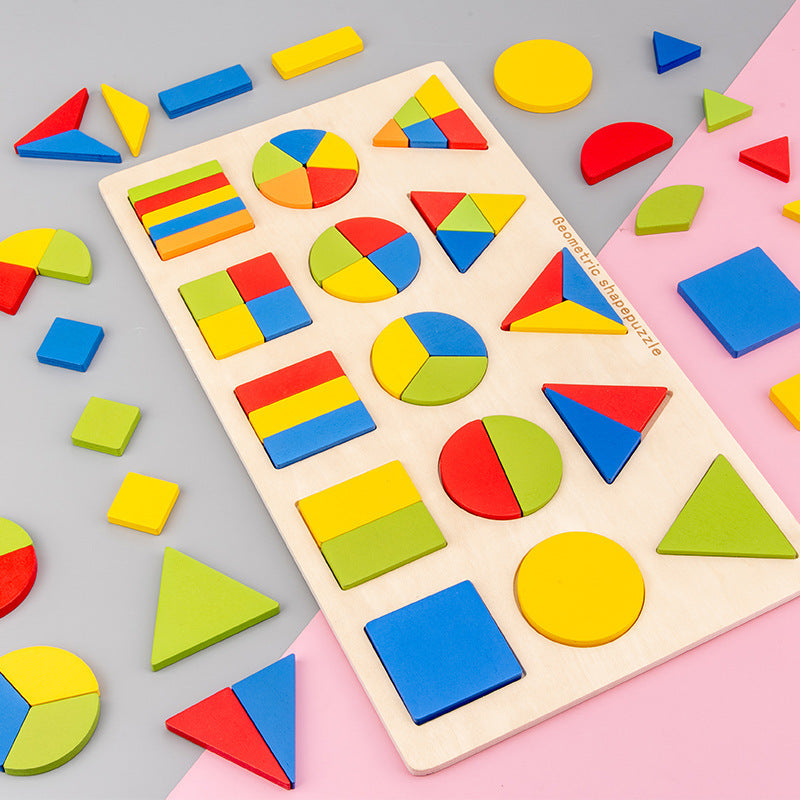 Jigsaw Geometry Montessori Puzzle Board for Early Education -  Adorable Beginnings