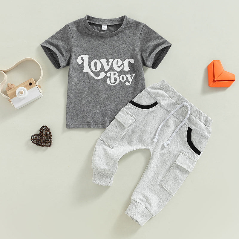 Monogram Marvel Gray Summer Set for Baby -  Adorable Beginnings