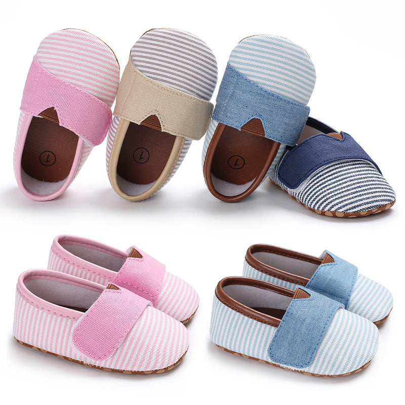 Striped Baby Shoes - Soft Sole Toddler Shoes for Comfort and Style -  Adorable Beginnings