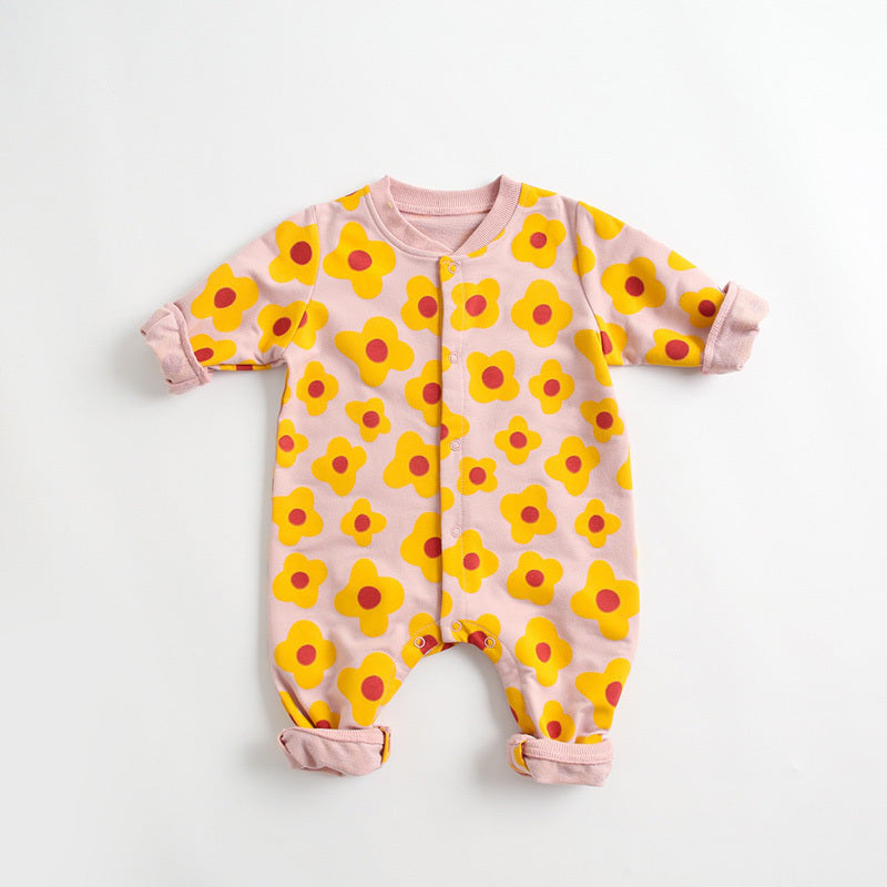 Baby Clothes Cartoon Long-Sleeved Romper -  Adorable Beginnings