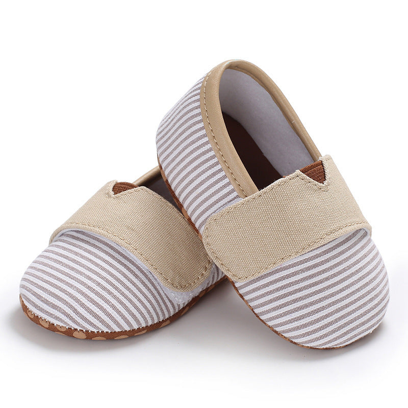 Striped Baby Shoes - Soft Sole Toddler Shoes for Comfort and Style -  Adorable Beginnings