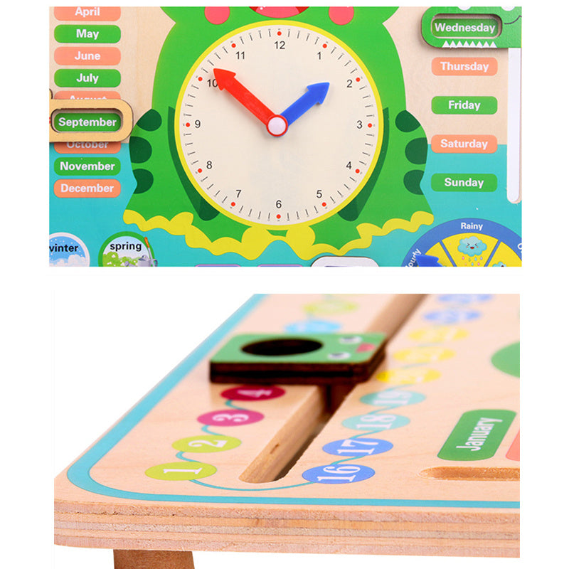 Montessori Wooden Weather & Time Cognition Calendar -  Adorable Beginnings