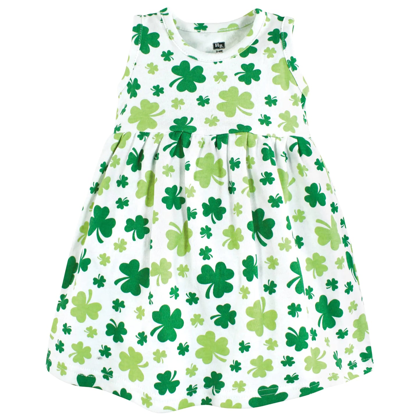 Girls' Cotton Dress Shamrocks