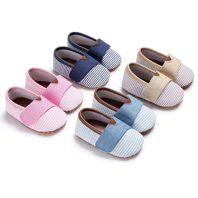 Striped Baby Shoes - Soft Sole Toddler Shoes for Comfort and Style -  Adorable Beginnings