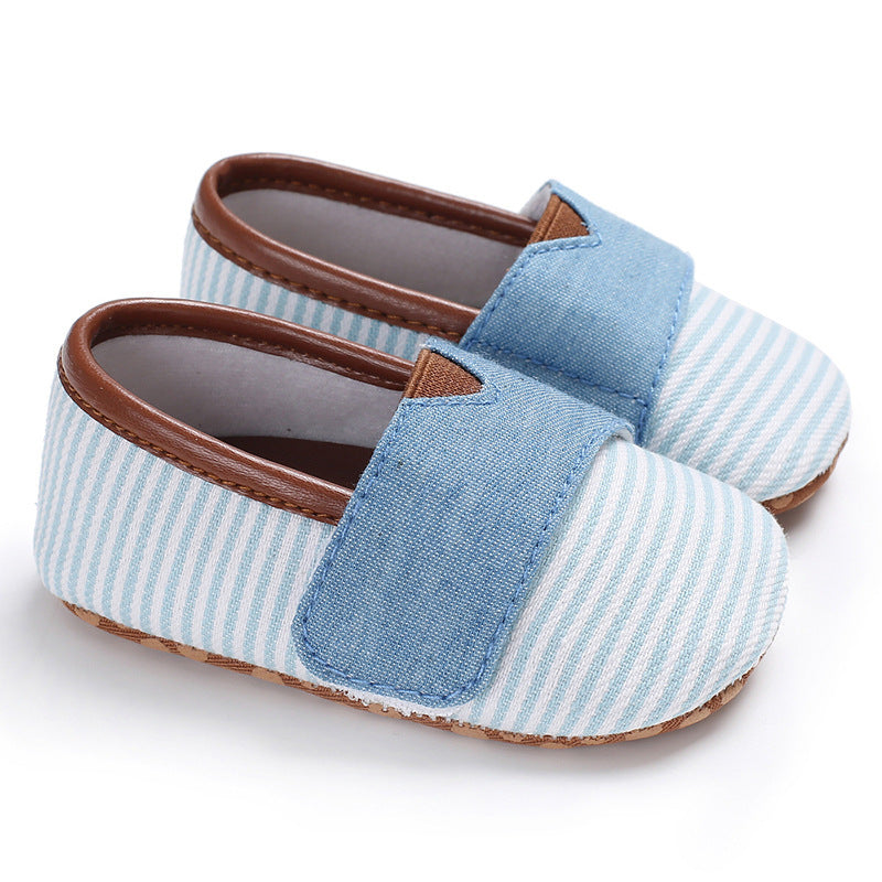 Striped Baby Shoes - Soft Sole Toddler Shoes for Comfort and Style -  Adorable Beginnings