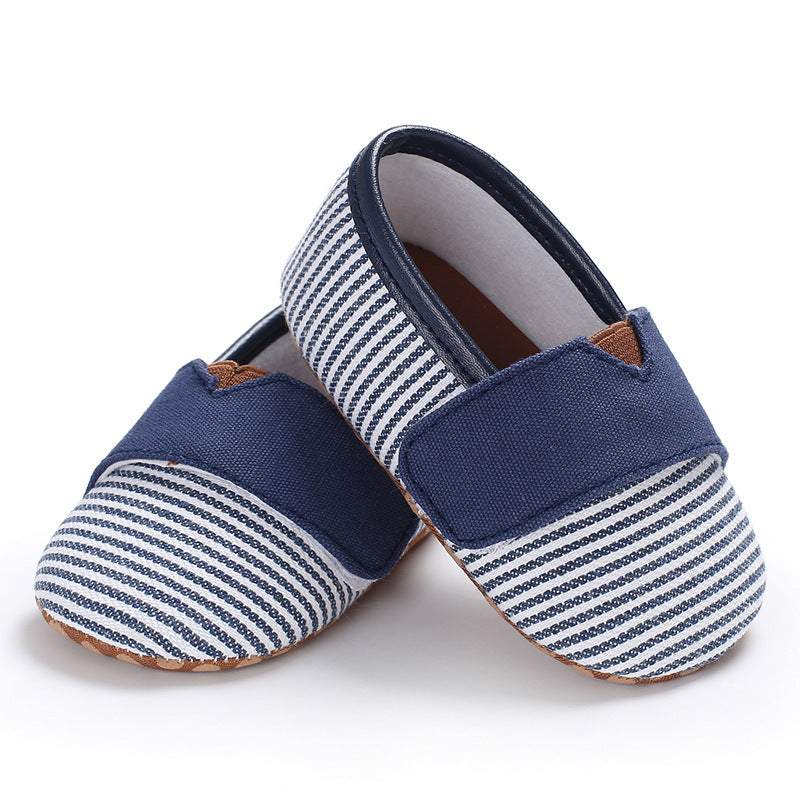 Striped Baby Shoes - Soft Sole Toddler Shoes for Comfort and Style -  Adorable Beginnings