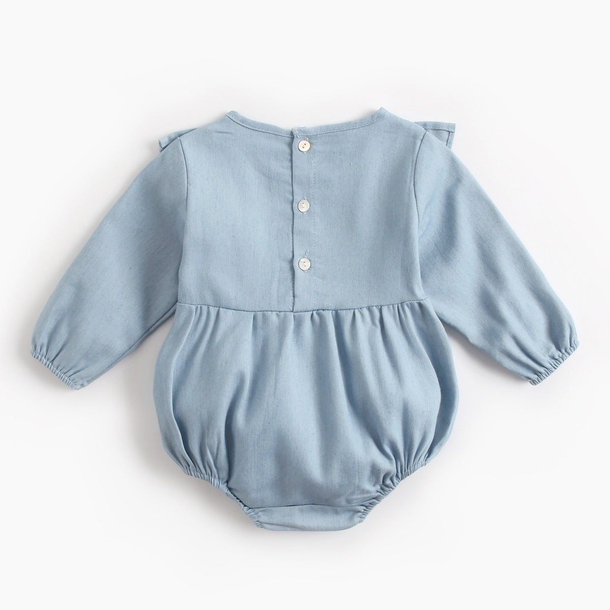 Baby Denim Bodysuit Wrap Fart Romper -  Adorable Beginnings